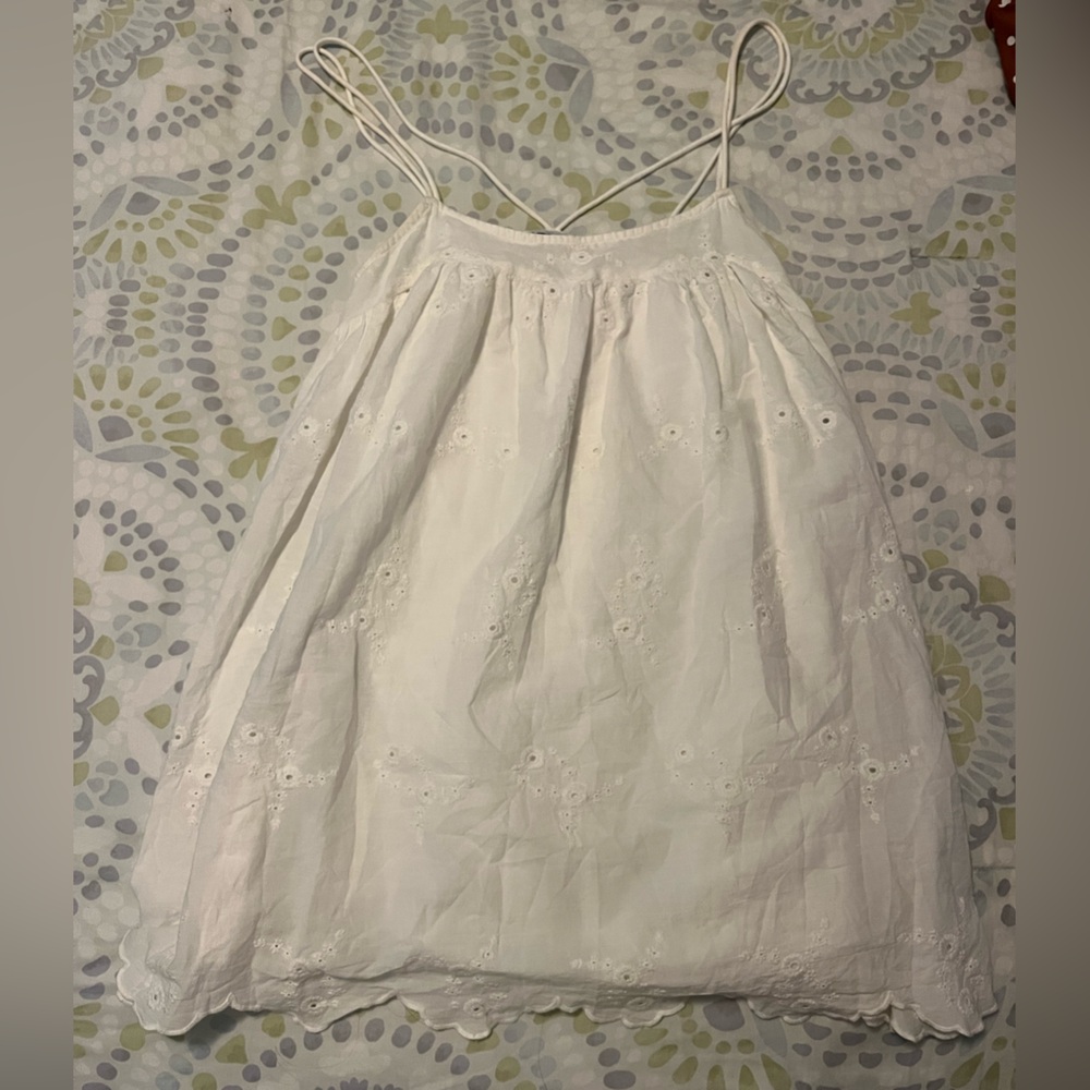Whit embroidered Zara mini dress size small
